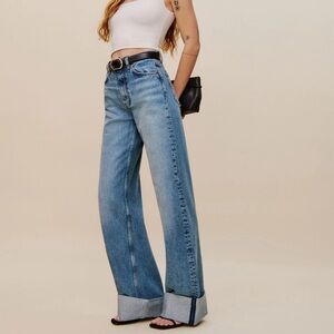 Reformation cuffed jeans size 26